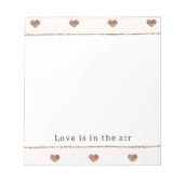 Brown Sugar Blush Pink Glitter Hearts  Notitieblok (Voorkant)