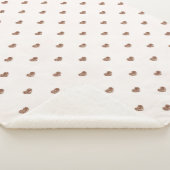 Brown Sugar Glitter Hearts Love Valentine's Sherpa Deken (3/4)