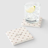 Brown Sugar Glitter Hearts Love Valentine's Stenen Onderzetter (Zijkant)