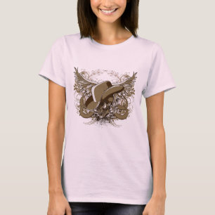 Brown Sugar Skull Cowboy Pet & Egle Wings T-shirt
