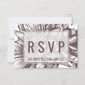 Brown Sunflower Song Request RSVP Kaart (Voorkant)