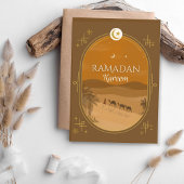 Brown Sunset Oasis Ramadan Wenskaart Kaart