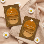 Brown Sunset Oasis Ramadan Wenskaart Kaart