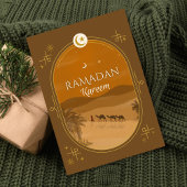 Brown Sunset Oasis Ramadan Wenskaart Kaart