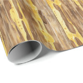 Brown Sweet Gold Honey Yellow Drips Christmas  Cadeaupapier (Rol Hoek)