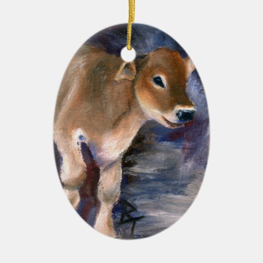 Brown Swiss Calf Ornament (Voorkant)