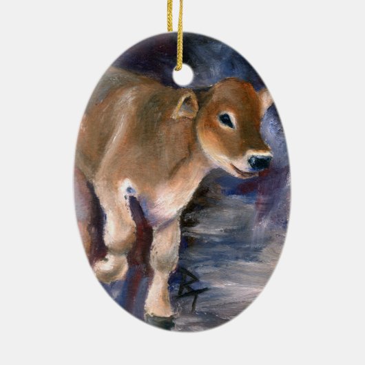 Brown Swiss Calf Ornament (Achterkant)