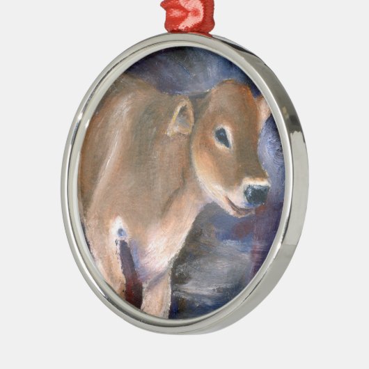 Brown Swiss Calf Ornament (Links)