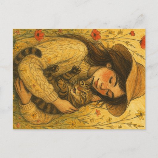 Brown Tabby Cat Mom Briefkaart (Voorkant)