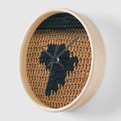 Brown Tan Black Africa Map Artisan Crochet Print (Hoek)