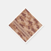 Brown Tan Camo Camouflage feliciteert naam Servet (Hoek)