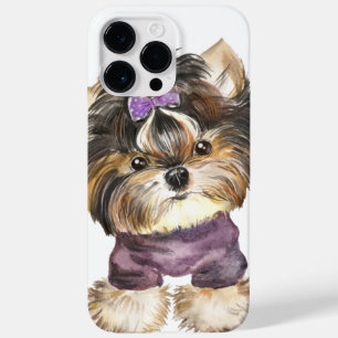 BROWN & TAN CUTE YORKSHIRE TERRIER PUPPY DOG Case-Mate iPhone 14 PRO MAX HOESJE
