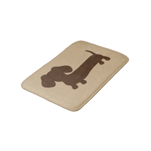 Brown & Tan Dachshund Bath Mat Rug (Gekanteld)