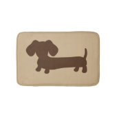Brown & Tan Dachshund Bath Mat Rug (Voorkant)