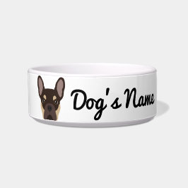 Brown Tan French Bulldog Bowl Voerbakje