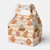 BROWN & TAN GINGERBREAD HUIZEN & SNOEPJES BEDANKDOOSJES (Achterkant)