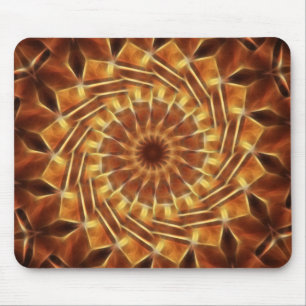 Brown Tan Gold Kaleidoscoop Art 1 Muismat