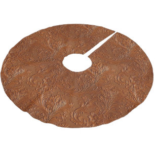 Brown Tan Leaf Bohemian Southwest Cowgirl Kerstboom Rok