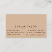 Brown & Tan Professional Hair Makeup Visitekaartje (Achterkant)