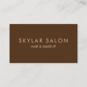 Brown & Tan Professional Hair Makeup Visitekaartje (Voorkant)