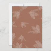 Brown Tan Rust Pampas Grass Boho Wedding Kaart (Achterkant)