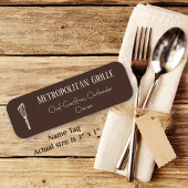 Brown Tan Spatula Restaurant Chef Naamplaatje