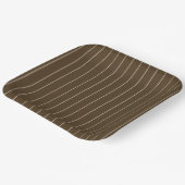 Brown & Tan Striped Paper Plates - 9in  Papieren Bordje (Gebogen)
