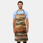 Brown Tan Wood Bark Natuur Schort (Gedragen)