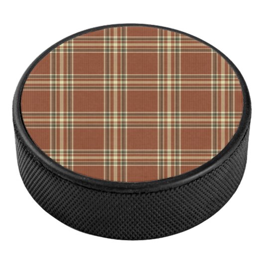 Brown Tartan Hockey Puck (3/4)