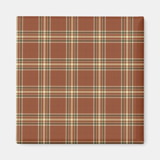 Brown Tartan Magnet (Voorkant)