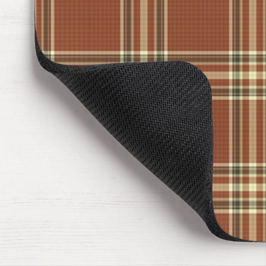 Brown Tartan Mousepad Muismat (Hoek)