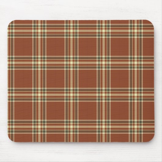 Brown Tartan Mousepad Muismat (Voorkant)