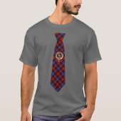 Brown Tartan Necktie T-Shirt w/Badge (Voorkant)