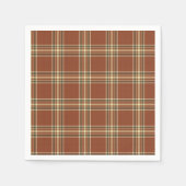 Brown Tartan Paper Napkins Servet (Voorkant)