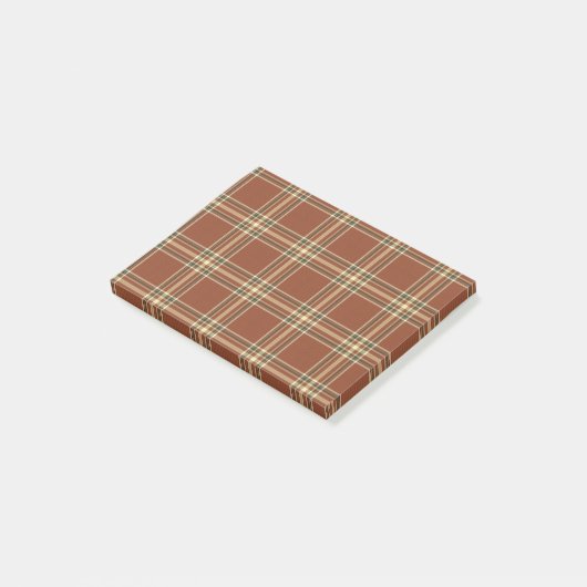 Brown Tartan Post-it® notes (Schuin)