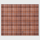 Brown Tartan Pset persoonlijk Cadeaupapier (Vlak)
