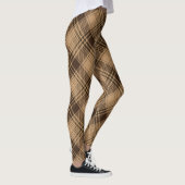  Brown Tartan Pset Rustic Argyle Pattern Leggings (Rechts)