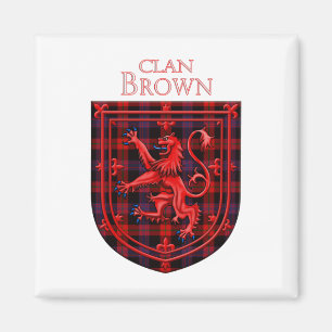Brown Tartan Scottish Play Lion Rampant Magneet