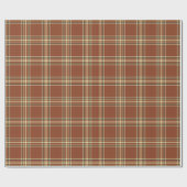 Brown Tartan Wrapping Paper Cadeaupapier (Vlak)