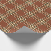 Brown Tartan Wrapping Paper Cadeaupapier (Hoek)