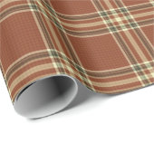Brown Tartan Wrapping Paper Cadeaupapier (Rol Hoek)