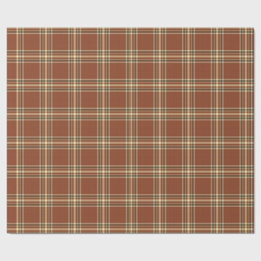Brown Tartan Wrapping Paper Cadeaupapier (Zoom)