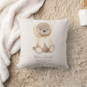 Brown Teddy Bear Baby Birth Stats Keepomwille Kussen (Deken)