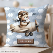 Brown Teddy Bear Baby shower Kussen Gift Idee