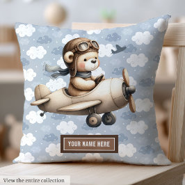Brown Teddy Bear Baby shower Kussen Gift Idee