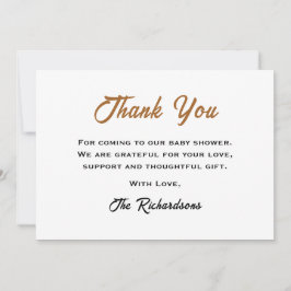 Brown Teddy Bear Baby shower We kunnen nauwelijks  Bedankkaart