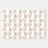 Brown Teddy Bear Baby shower Wrapping Sheets Inpakpapier Vel (Voorkant)