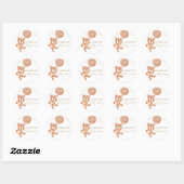 Brown Teddy Bear Balloon Baby shower Welkomstteken Ronde Sticker (Vel)
