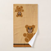 Brown Teddy Bear Bathroom Towel Set Bad Handdoek (Handdoek)