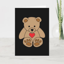 Brown Teddy Bear Heart Valentijnsdag Ik hou van je